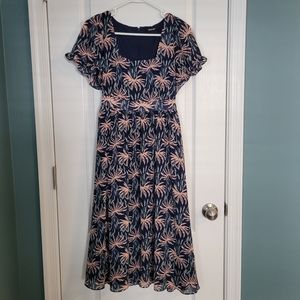 Madewell palm oasis midi dress